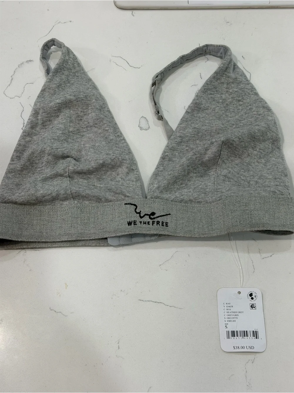 Free People Grey Triangle Bralette — We The Free